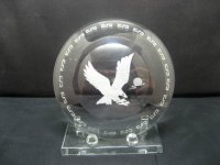 1Pc New Decorative Lead Crystal Eagle Plate Figurine