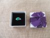 12Pcs White Ring Display Gift Box With Purple Bowknot Ribbon Top