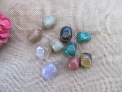 10Pcs Large Size Irregular Gemstone Beads Pendant with Bail 10Pcs Large Size Irregular Gemstone Beads Pendant with Bail