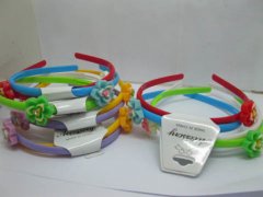 1x12Pcs Assorted Plastic Hairband with Teeth for Girls