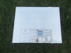1Set Silver Metal Frame Dry Erase Calendar