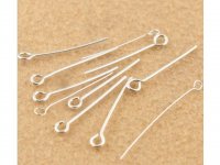 250gram(3000Pcs) Silver Plated Eye Pins Jewelry Finding 20mm