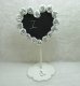 1X HQ Flowered Heart Shape Table Seat Sign Note Chart for Weddin