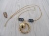 3x5Pcs Gloden Color Hollow Ball Pendant Sweater Chain Necklace W 3x5Pcs Gloden Color Hollow Ball Pendant Sweater Chain Necklace W