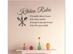 4X Removable Kitchen Rules Wall Stickers Decal Room Home Decor 4X Removable Kitchen Rules Wall Stickers Decal Room Home Decor