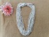 10Strand Silver Curb Figaro Chains Finished Chain Necklace 60cm