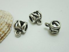 50Pcs Alloy Charms Tube Bail European Hollow Beads 50Pcs Alloy Charms Tube Bail European Hollow Beads