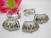 50Pcs Tibetan Silver Color Hollow Metal Charms Pendants 50Pcs Tibetan Silver Color Hollow Metal Charms Pendants