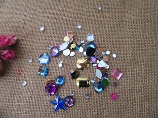 150g Premium Flatback Diamonds Gemstones Rhinestones Assorted