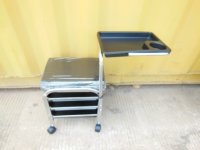 1X New Salon Trolley Chair Manicure Table - Black furn-h8