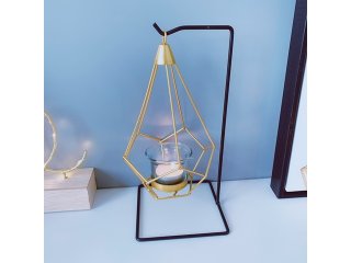 1Pc Modern Nordic Style Geometric Metal Hanging Candle Holder (image for) 1Pc Modern Nordic Style Geometric Metal Hanging Candle Holder