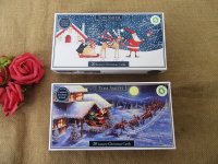 1Set 20Pcs Luxury Christmas Cards Greeting Postcards w/Envelope