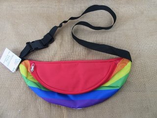 (image for) 1Pc Rainbow Waist Bags Waist Pouch Bum Bags Outdoor Bag