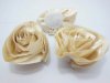 50Pcs Hand Craft Rose Flowers Embellishments - Khaki