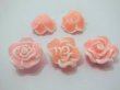(image for) 195 Peach White Fimo Rose Flower Beads Jewellery Findings 2cm