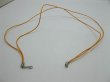 (image for) 95 Orange 2-String Waxen Strings For Necklace Nickel Clasp