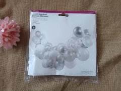 (image for) 1Set 50Pcs Silver Confetti Balloon Garland Arch Kit Party Decor