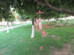 (image for) 4Pcs Pink Heart Wind Chime with 4 aluminum Pipes