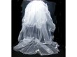 (image for) 1X New White Wedding Bridal Veil - Bowknot & Flower Edge