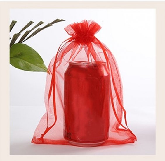 50Pcs Red Drawstring Jewelry Gift Pouches 22x16cm - Click Image to Close