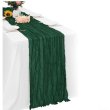 (image for) 1Pc Green Rustic Sheer Table Runner Chair Sashes Wedding Favor