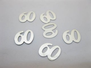 5100Pcs Age "60" Party Table Decoration Confetti Silver
