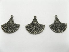 (image for) 100 Antique Bronze Fans Chandelier Earring Findings