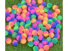 100X Frosted Rubber Bouncing Balls 30mm Mixed Color