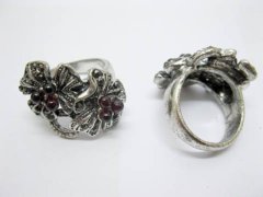 (image for) 12 Fashion Rings with Double Flower on Top