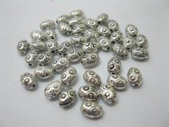 (image for) 500 Metal Ellipsoid Spacer Beads Jewelry Beading Part