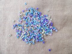 (image for) 6Packs x 340Pcs Flat Round Plastic Alphabet Beads Mixed Color