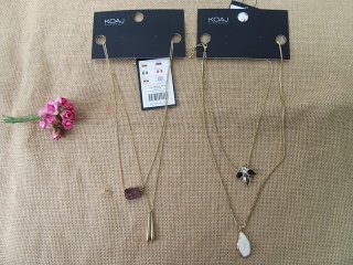 6Set Double Row Chic Necklace Fashion Jewellery Findings
