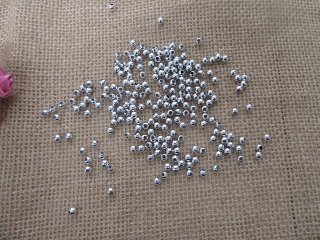 250g (9000pcs) Silver Round Spacer Beads 4mm for DIY Jewellery M