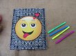 (image for) 6Pkts x 2Pcs Color Your Own Emoticon Velvet Art Poster Set