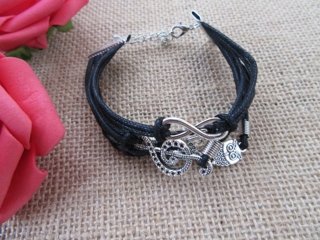 12Pcs Fashion Multi Layer Leatherette Cord Bracelets