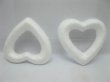 (image for) 200Pcs Polystyrene Foam Hollow Heart Decoration Craft DIY 76mm