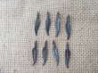 100Pcs Alloy Flat Feather Leaf Beads Charms Pendants Wholesale
