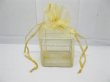 (image for) 12Pcs Ivory Metal Wire Candy Basket w/Bag Wedding Favor