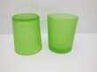(image for) 40 Frosted Glass Tea Light Holder Wedding Favor 6.6cm Green