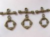 100 Sets Antique Bronze Toggle Clasps