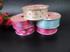 12Rolls X 6M Printed Satin Ribbon 25mm wide Assorted