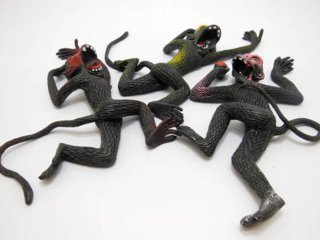10 Soft Plastic Funny Monkey Great Toy Mixed