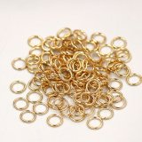 9000 Golden plated Jump Rings 6mm Jewelry Finding