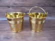 12Pcs Golden Pail Bucket w/Ring Handle for Wedding Favor (image for) 12Pcs Golden Pail Bucket w/Ring Handle for Wedding Favor