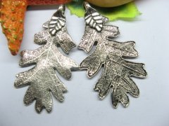 (image for) 20pcs Tibetan Silver Leaf Pendants