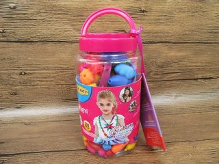 230Pcs Beads Charms for Kids DIY Bracelets Necklace Assorted (image for) 230Pcs Beads Charms for Kids DIY Bracelets Necklace Assorted