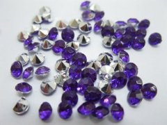 (image for) 5000 Diamond Confetti 4.5mm Wedding Party Table Scatter-Purple