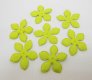 200Pcs Yellow Green Flower Embellishments Trims 4.8cm