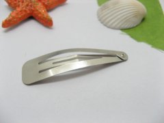 (image for) 400Pcs Metal Hair Clips Base Barrette Finding 55mm Long