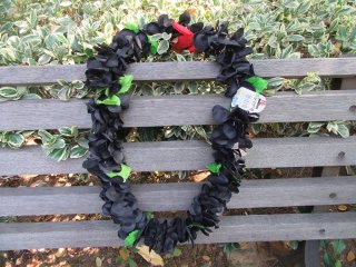 (image for) 12 Pieces Black Hawaiian Dress Party Flower Leis/Lei 66cm Long